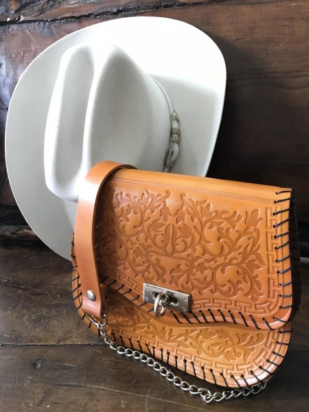 Bolsa para Dama de piel Vacuno Cincelado