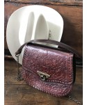 Bolsa para Dama de piel Vacuno Cincelado Color Café
