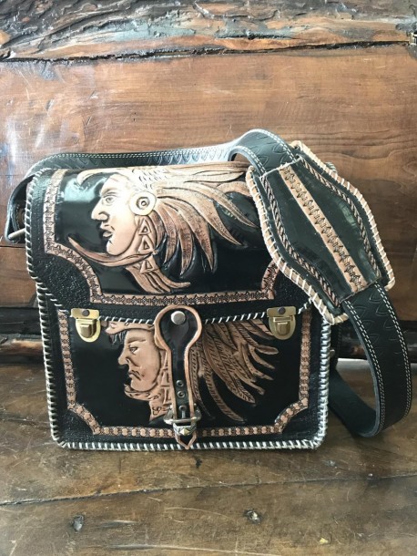 Mariconera Piel Vacuno Cincelado